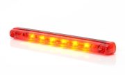 WAS W87 Series 12/24V Slim-line LED Stop Light | 237mm | Fly Lead | Red - [682]
