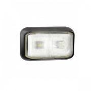 LED Autolamps 58 Series LED Front Marker Light w/ Black Bezel | Fly Lead [58WME]