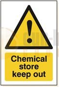 DBG CHEMICAL STORE Sign 360x240mm (Self Adhesive) - Pack of 1