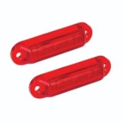 LED Autolamps 16 Series LED Red Rear Marker Light | Fly Lead | 24V [16R24-2] - Pack of 2