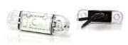 WAS W97.1 3-LED Front (White) Marker Light | 84mm | Slim | Fly Lead + Superseal - [710SS]