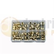 DBG Imperial Straight Brass Tube Couplings - Assorted Box of 25 - 1023.5270
