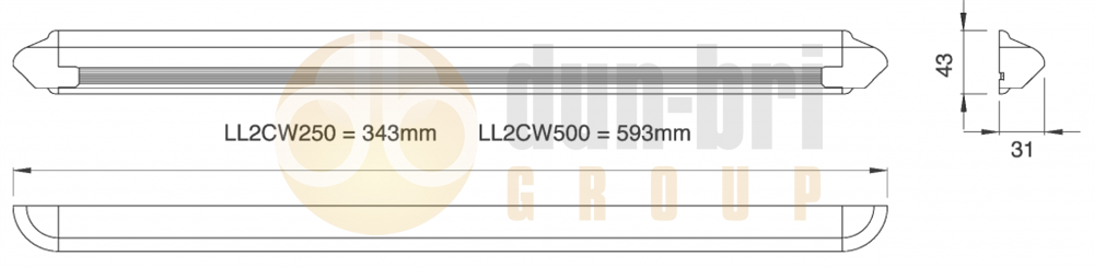 Labcraft LL2R250/2 Astro 343mm 12-LED Awning/Scene Light RED 320lm 24V