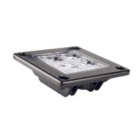 LED Autolamps 7312 Compact Square Recess 4-LED 489lm Reverse/Work Flood Light Black 12/24V - 73120BM
