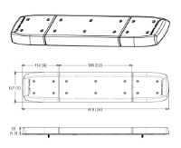 ECCO 11 Series RefleXL 610mm LED R65 Amber/Clear Lightbar [11-024CA-E]