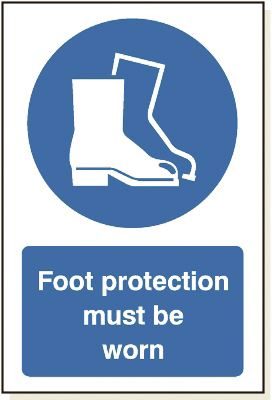 DBG FOOT PROTECTION Sign 360x240mm (Foamex) - Pack of 1