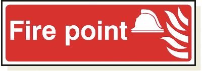 DBG FIRE POINT Sign 360x120mm (Foamex) - Pack of 1