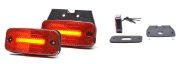 WAS W157 LED Rear (Red) Marker Light (Reflex) w/ Bracket | 115mm | Fly Lead + Superseal - [1135SS]