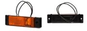 WAS W45 LED Side (Amber) Marker Light (Reflex) | 130mm | Fly Lead - [220] - W45