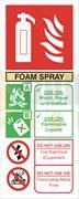 DBG FOAM FIRE EXTINGUISHER Sign 250x100mm (Self Adhesive) - Pack of 1