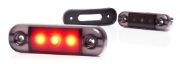 WAS W275.1 BLACK 3 LED Rear (Red) Marker Light | 84mm | Fly Lead - [2334]