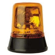 LAP Electrical LAP Range R65 ROTATOR Amber Three Bolt Beacon 12/24V [LAP255A]