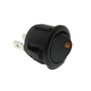 20mm Round Rocker Switch | ON/OFF | Amber LED | Pack of 1 - [270.132Y]