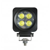 LED Autolamps 6612 Compact Square 4-LED 635lm Work Spot Light 12/24V - 6612SBM