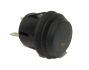 20mm Push Button Switch | ON/OFF | Amber LED | 12V | Pack of 1 - [270.173A]