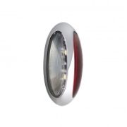 LED Autolamps 37 Series LED End-Outline Marker Light w/ Chrome Bezel | Fly Lead [37CRWM]