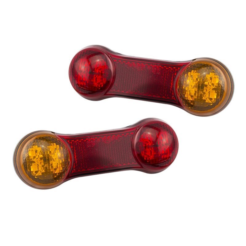LED Autolamps DogBone Series 12V LED Rear Combination Light w/ Reflex | 150mm | S/T/I w/ Reverse | Pack of 2 - [DB2]