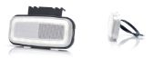 WAS W199 LED Front (White) Marker Light (Reflex) w/ Bracket | 117mm | Fly Lead - [1404]