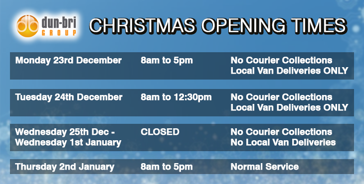 Christmas Opening Times 2024